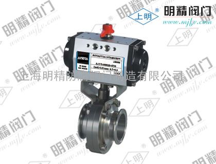 316材质卫生级SMD691X气动快装蝶阀