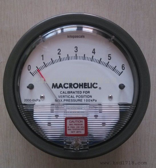 MACROHELIC微压差表2000-6KPA风差压表