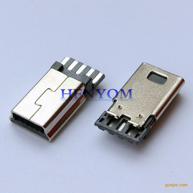 MINI 5P公头B型焊线式 前五后四加长型 