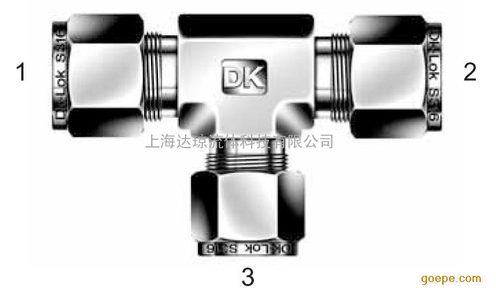 DTR 6-6-8-S三通接头-韩国DK-LOK上海现货