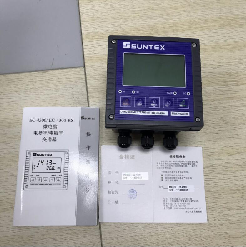 上泰SUNTTEX微电脑电导率/电阻率变送器EC-4300（具盐度功能）